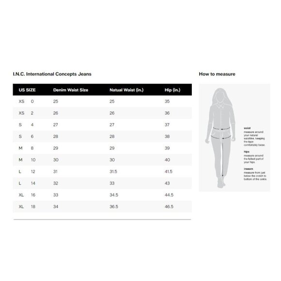 INC International Concept Womens Cropped Wide Leg Jeans Light Indigo Size 12 NWT - Picture 7 of 7